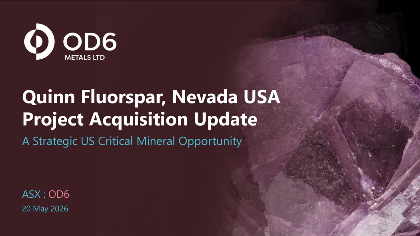 PRESENTATION - QUINN FLUORSPAR, NEVADA - ACQUISITION UPDATE
